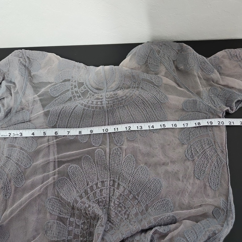 Rebellion Again Sheer Boho Kimono Lace Open Front Cardigan Duster Sz Small - Picture 8 of 9